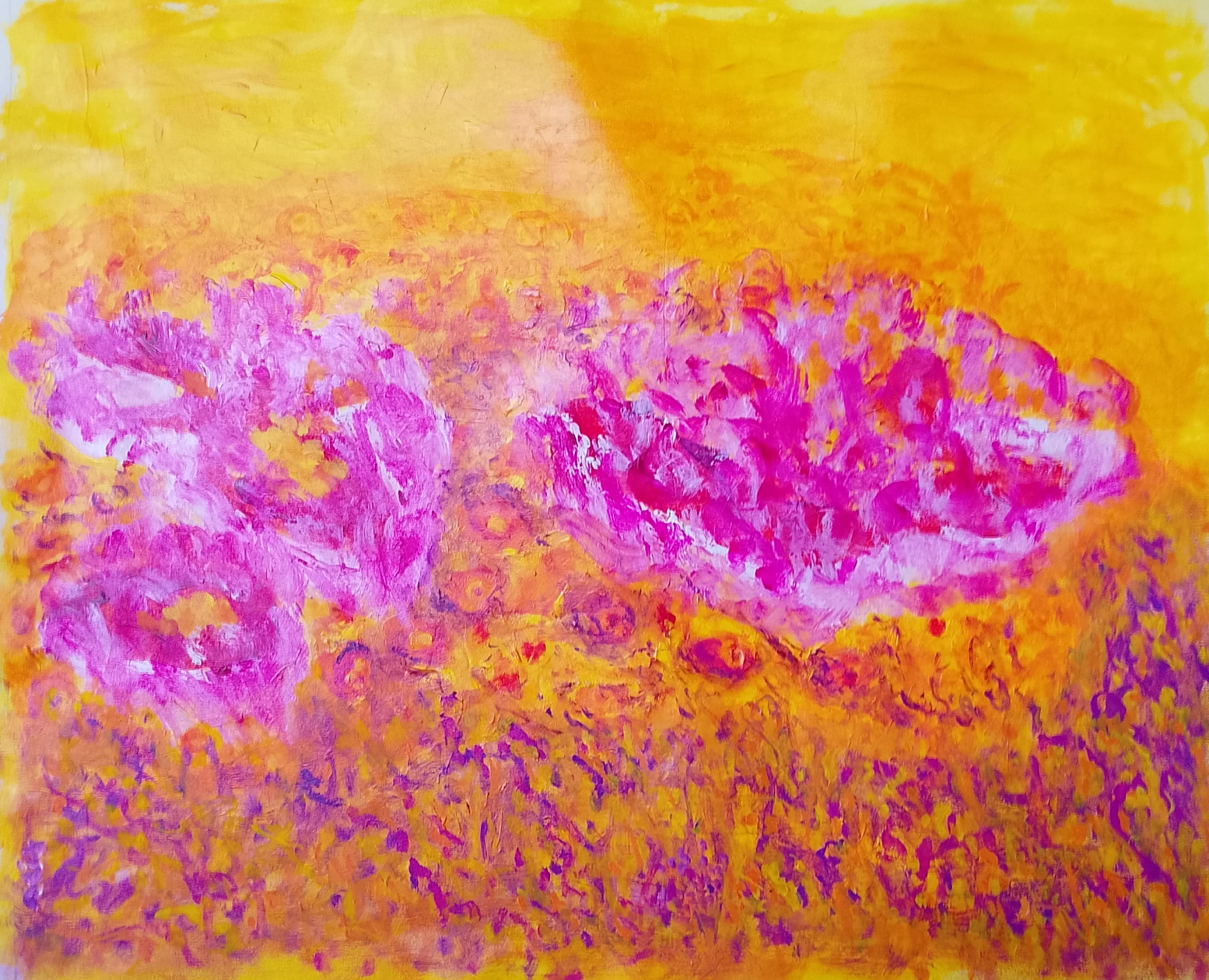 Florecen como florecen. 70 x 88 cm. 2025