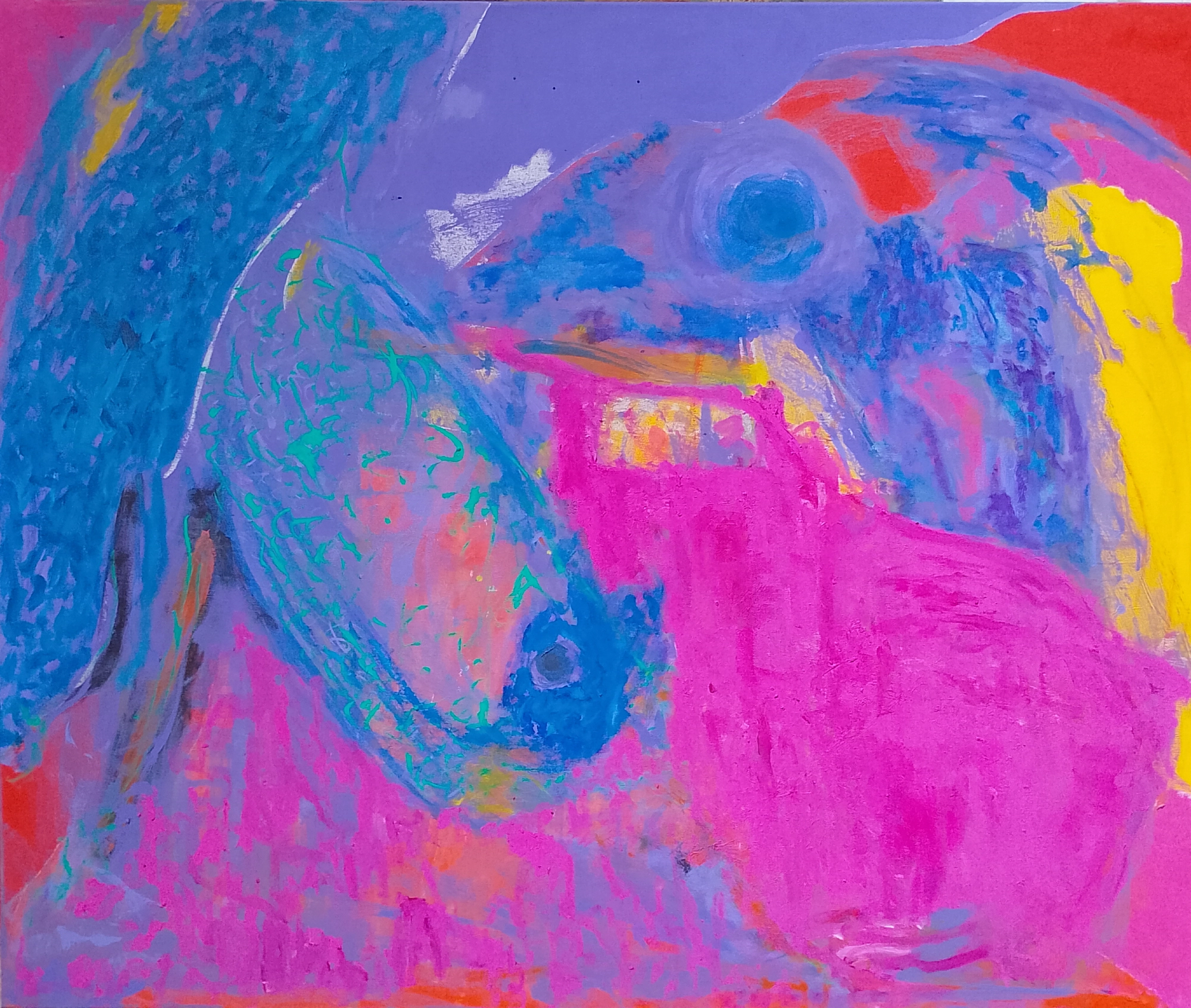 No hubo comprensión sino una transformación mutua. 120 x 100 cm. 2025jpg