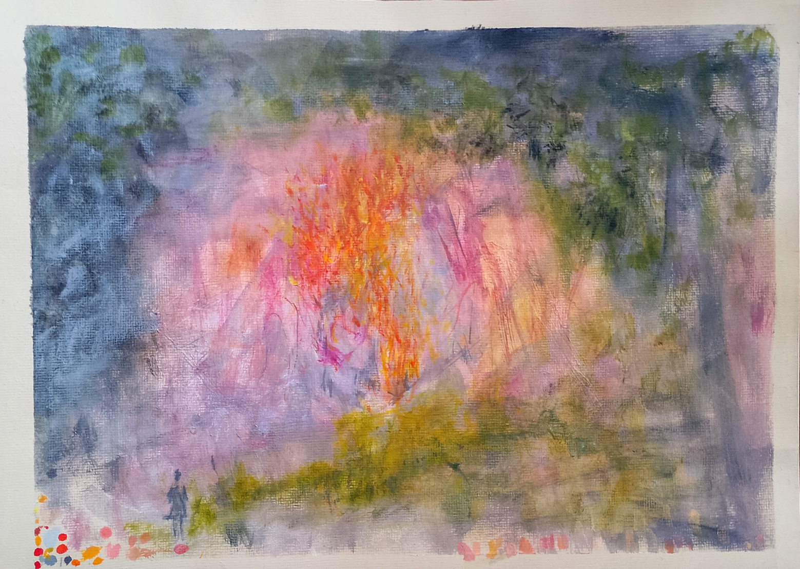 El sacrificio. Al maestro Tarkovsky. 29 x 42 cm. 2025